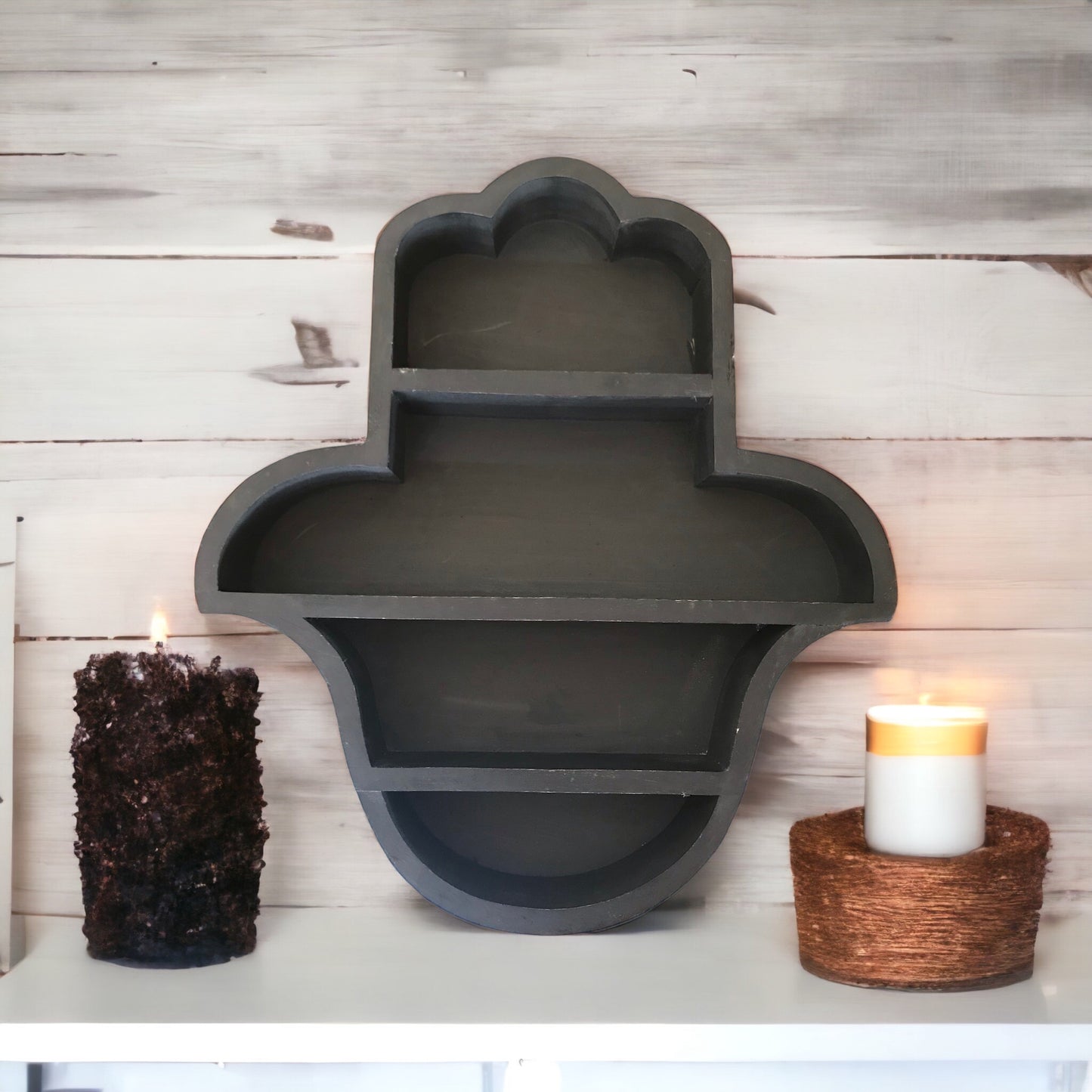 Rustic Wooden Shelves ~ Hamsa