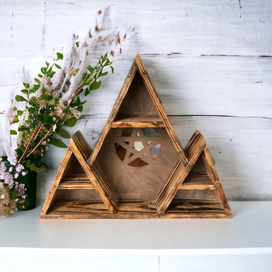 Rustic Wooden Shelves ~ Pentacle