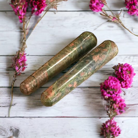 INTUITIVELY CHOSEN ~ Unakite Healing Wand