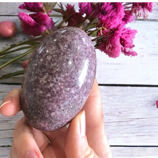 Lepidolite Lingam