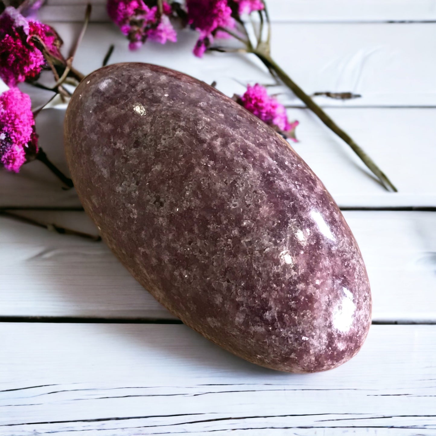 Lepidolite Lingam