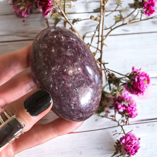 Lepidolite Lingam