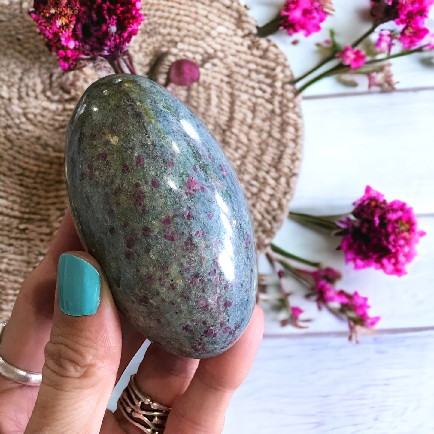 Ruby In Fuchsite Lingam