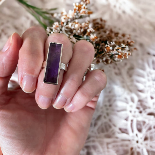 Sam ~ Amethyst Silver Ring