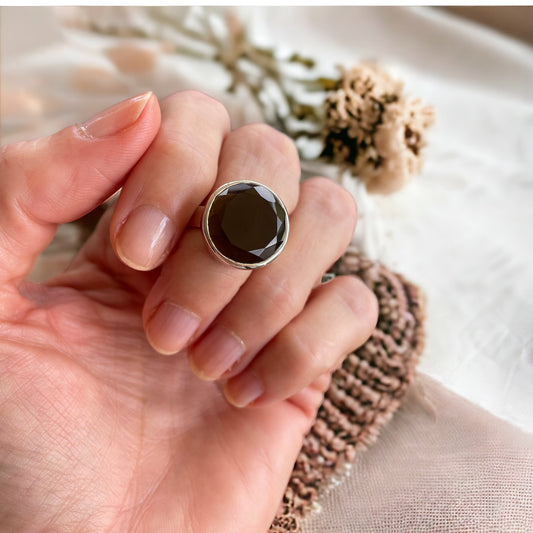 Sam ~ Smoky Quartz Silver Ring