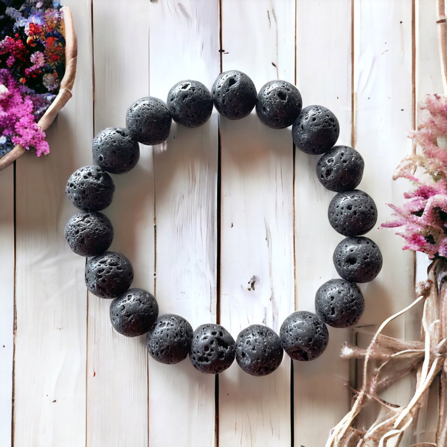 Lava Stone\Basalt ANCIENT WISDOM Healing Bracelet ©️