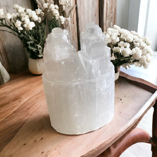 Selenite Tower Twin ~ Medium