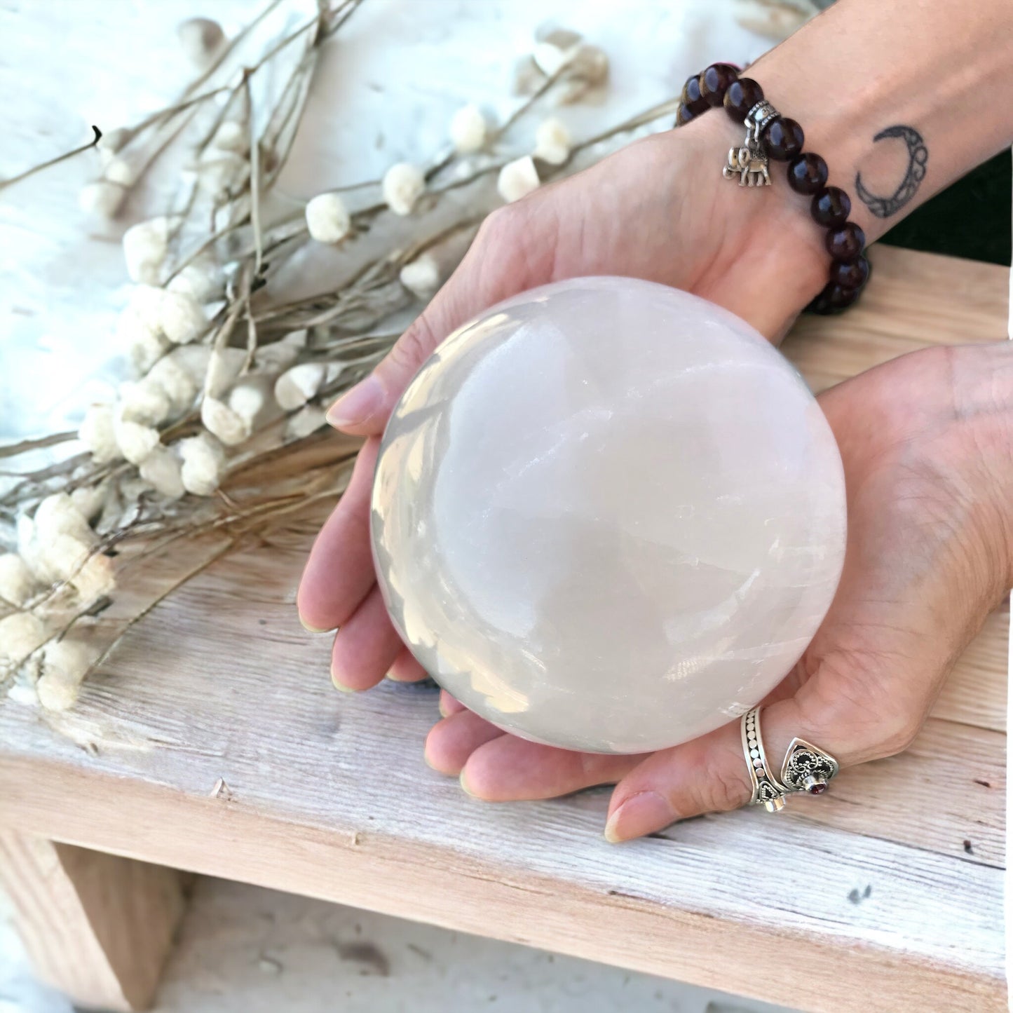 Selenite Sphere ~ 1kg