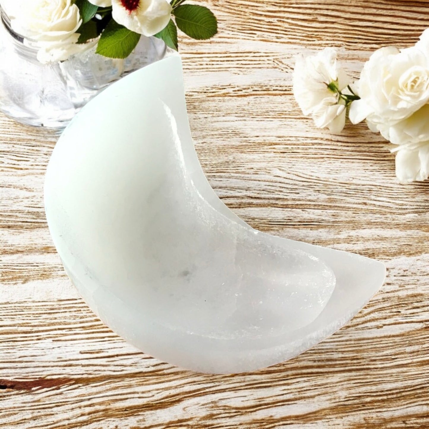 Selenite Crescent Moon Bowl Small