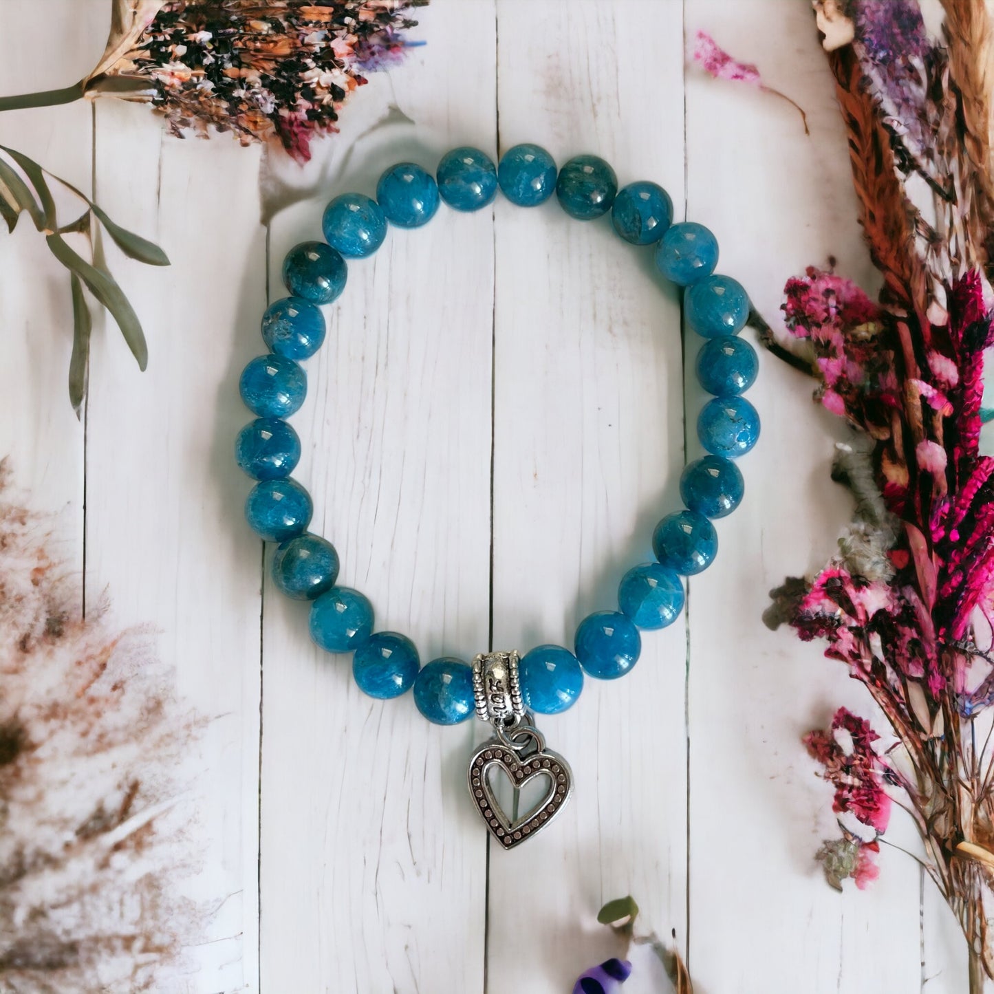 Blue Apatite KARMIC LIVES Healing Bracelet ©️