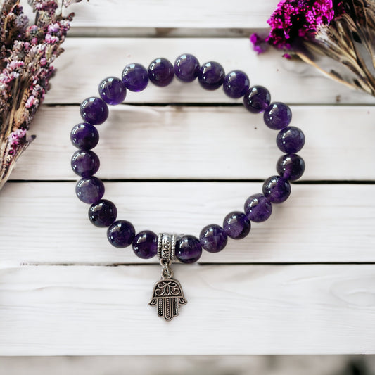 African Amethyst THIRD EYE Healing Bracelet ©️