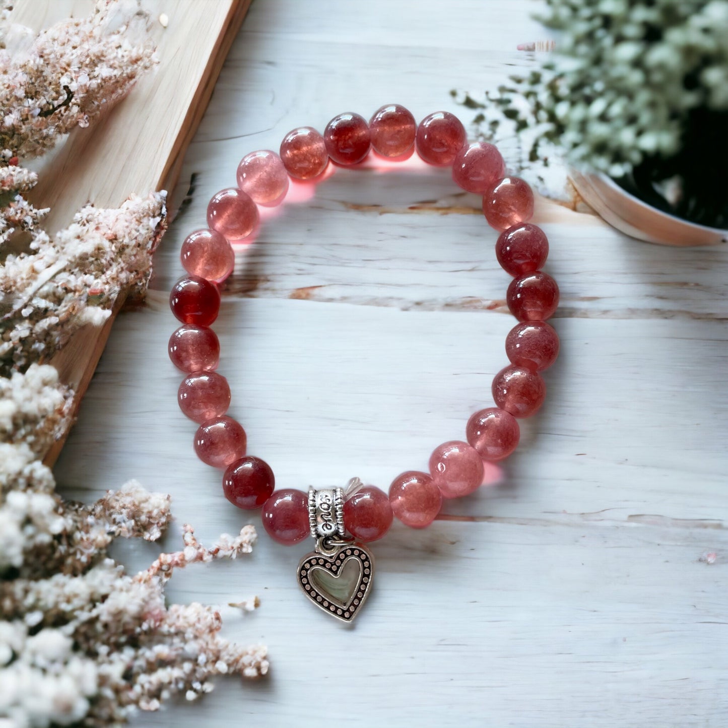 Strawberry Quartz NURTURE Healing Bracelet©️