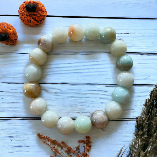 Amazonite Mixed PEACE & LOVE Healing Bracelet ©️