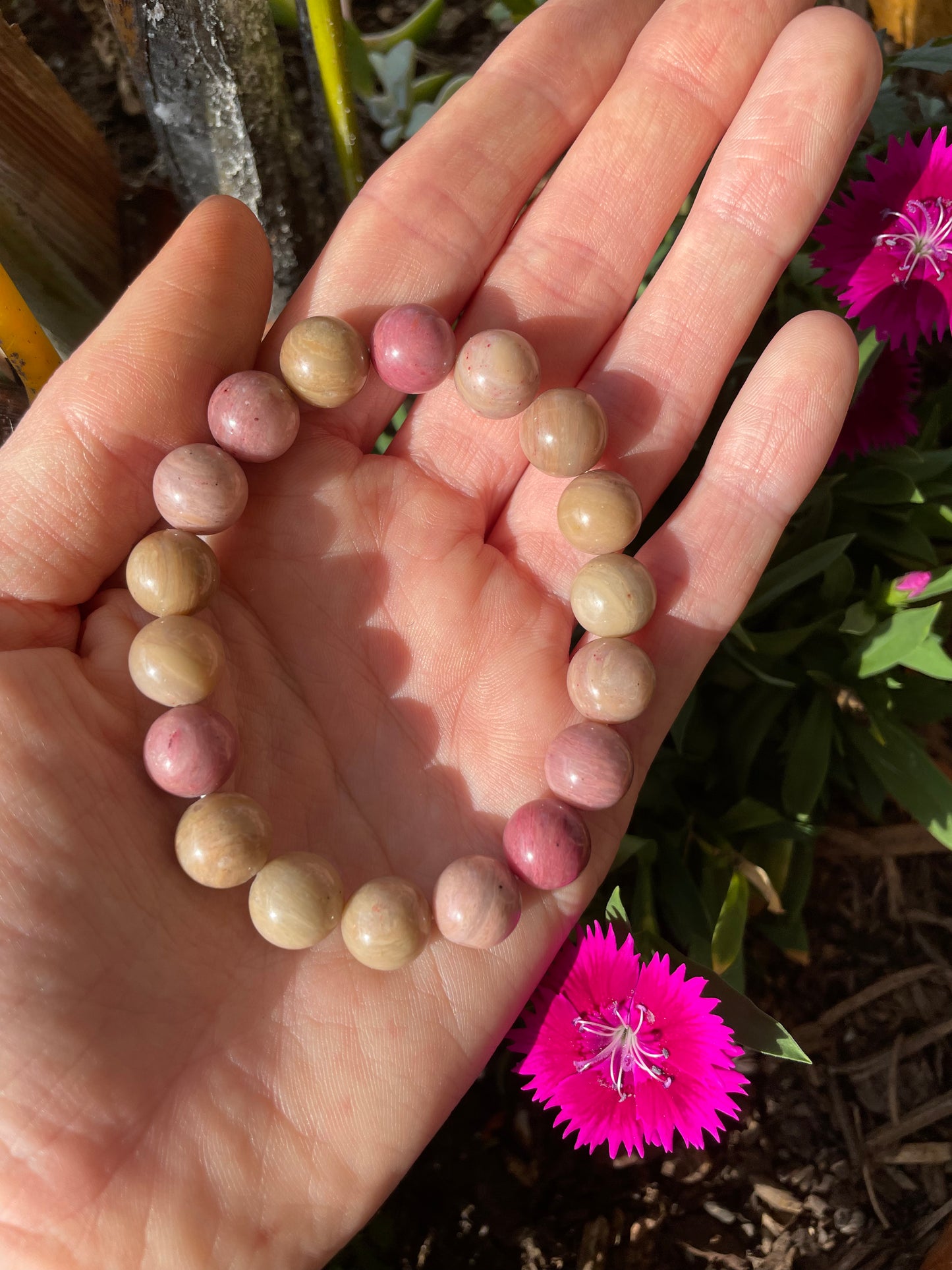 Rhodochrosite NATIVE ROSE Healing Bracelet ©️