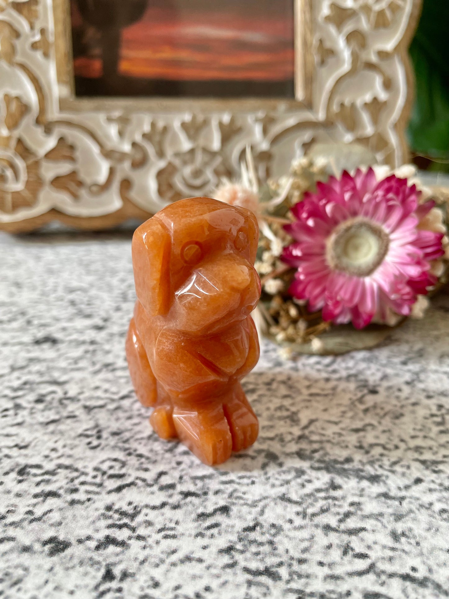 Orange Aventurine Dog