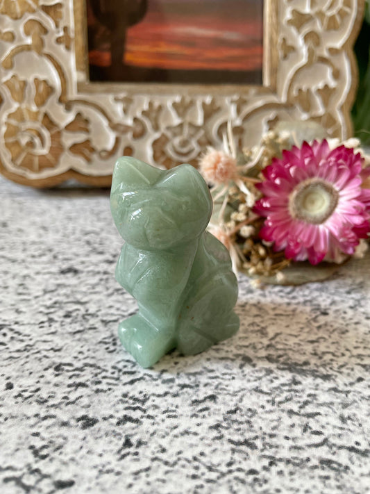 Green Aventurine Cat