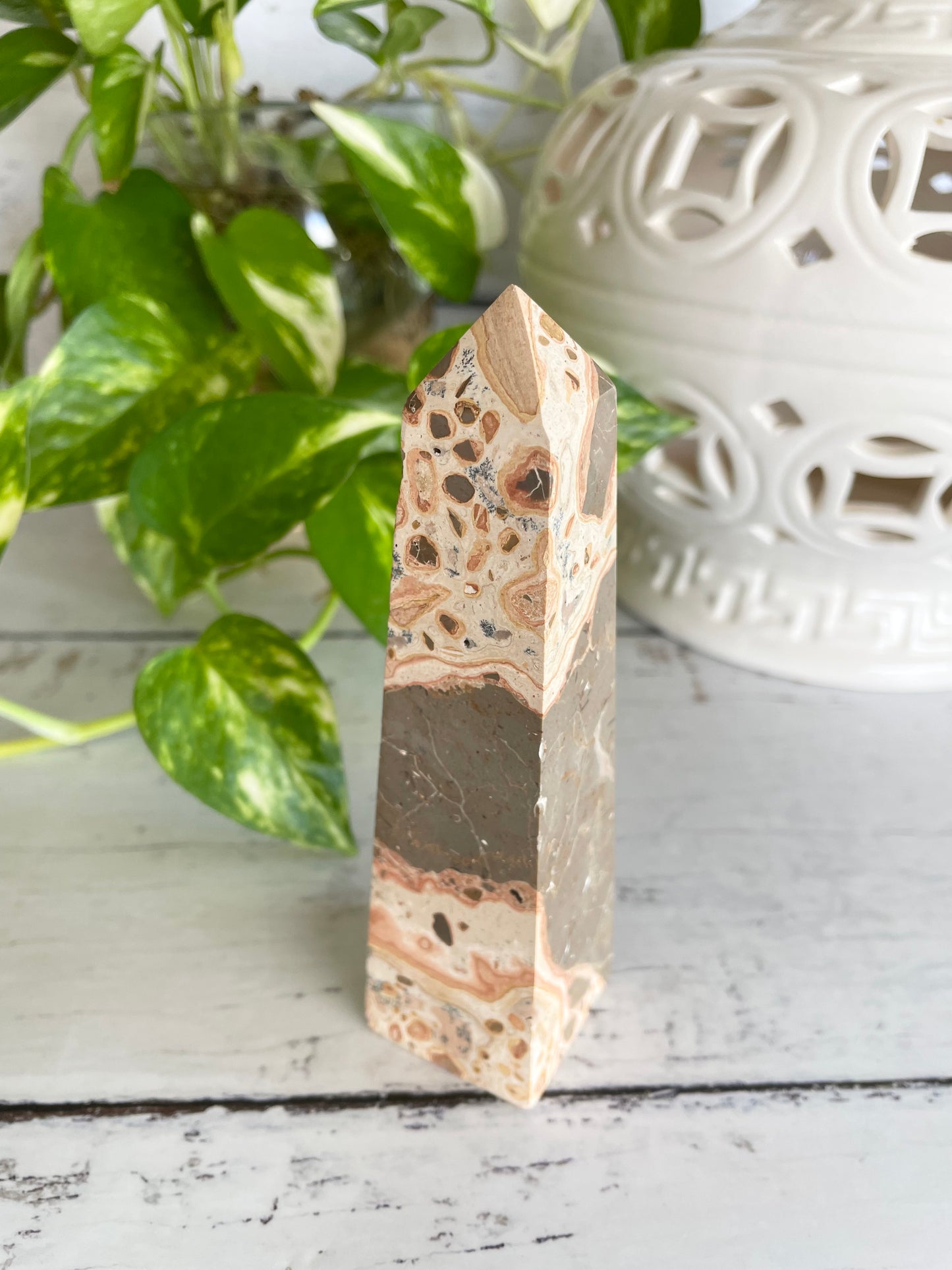 Leopard Skin Jasper Obelisk