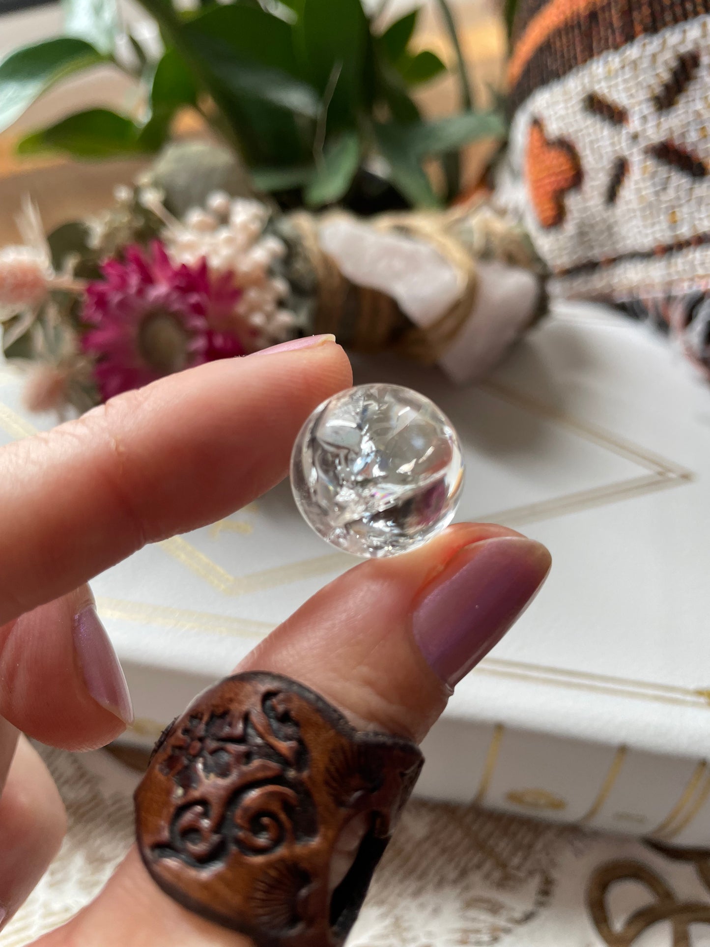 Intuitively Chosen ~ Mini Clear Quartz Sphere/Marble