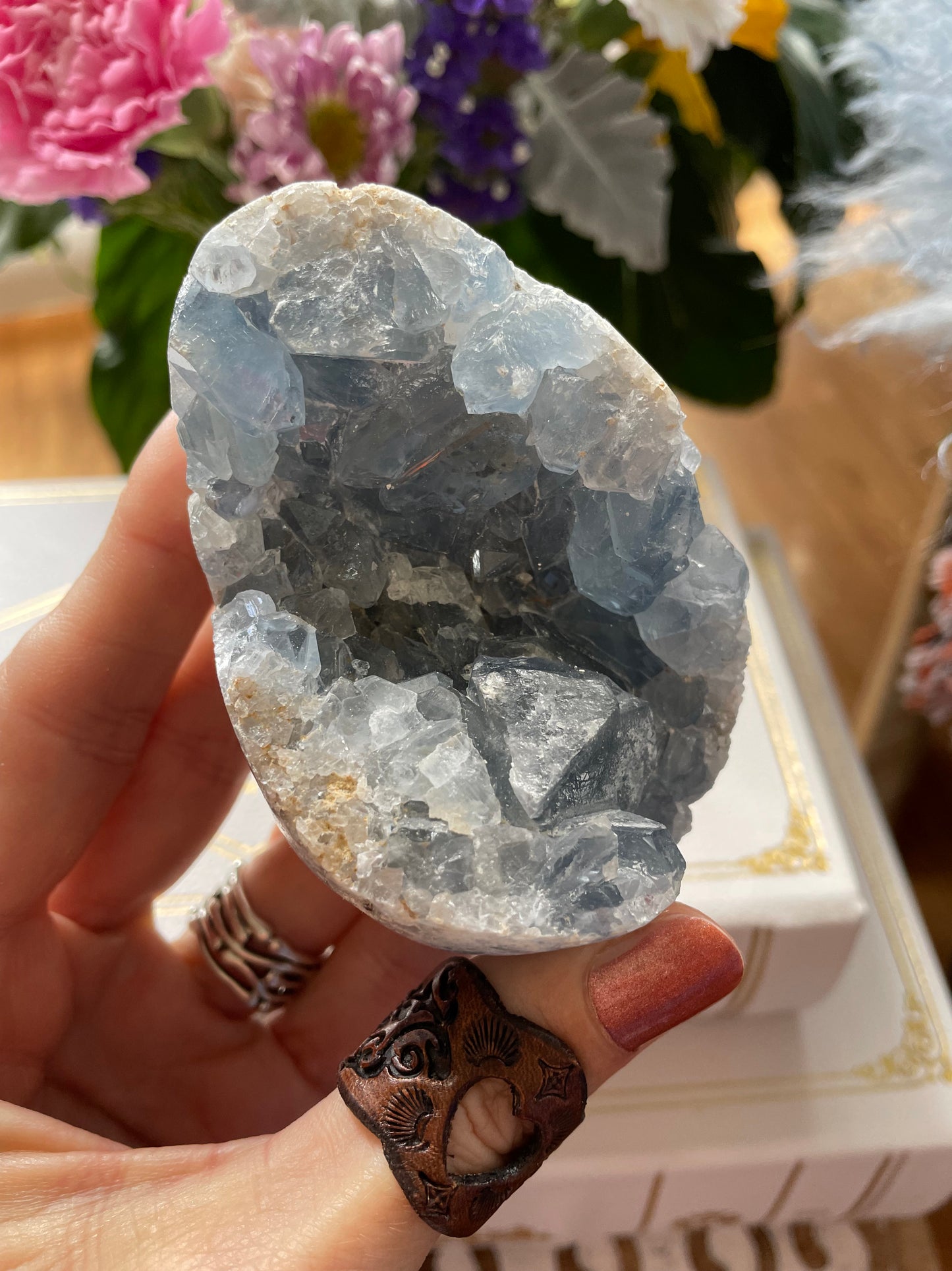 Celestite Geode Egg