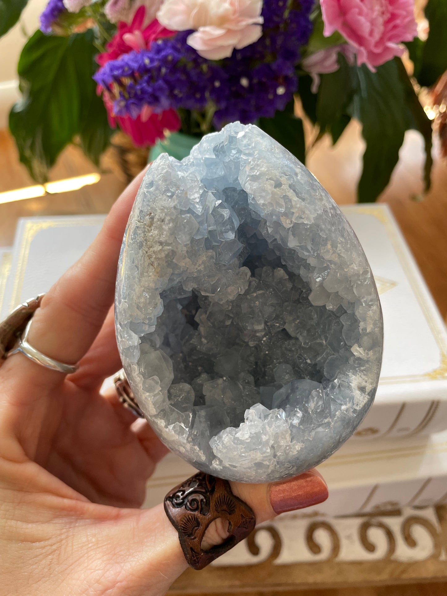 Celestite Geode Egg