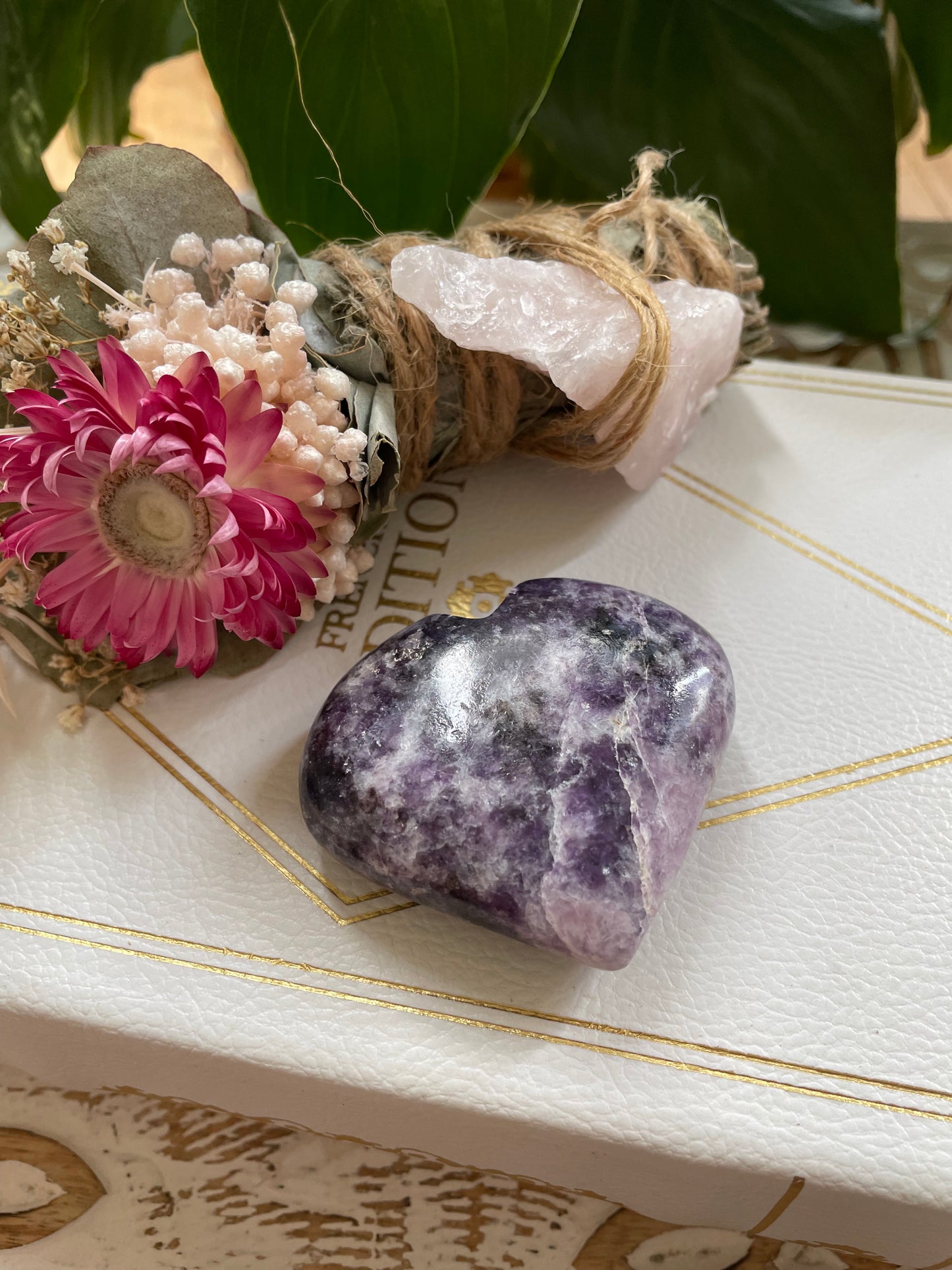 Lepidolite Heart