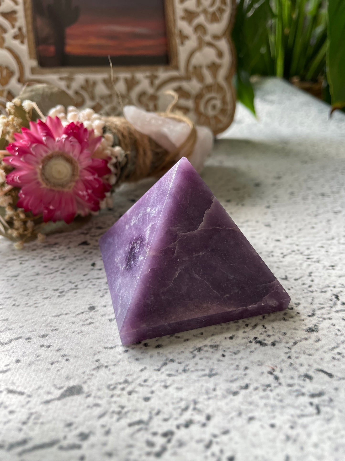 Lepidolite Pyramid