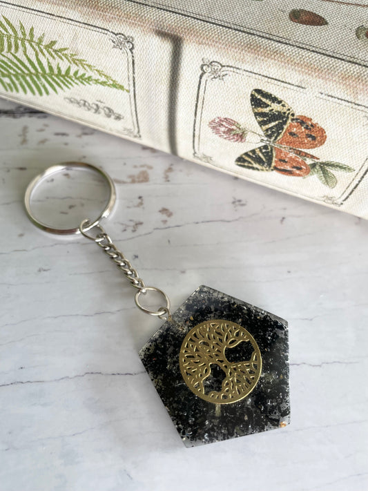 Orgone Keyring ~ Black Tourmaline