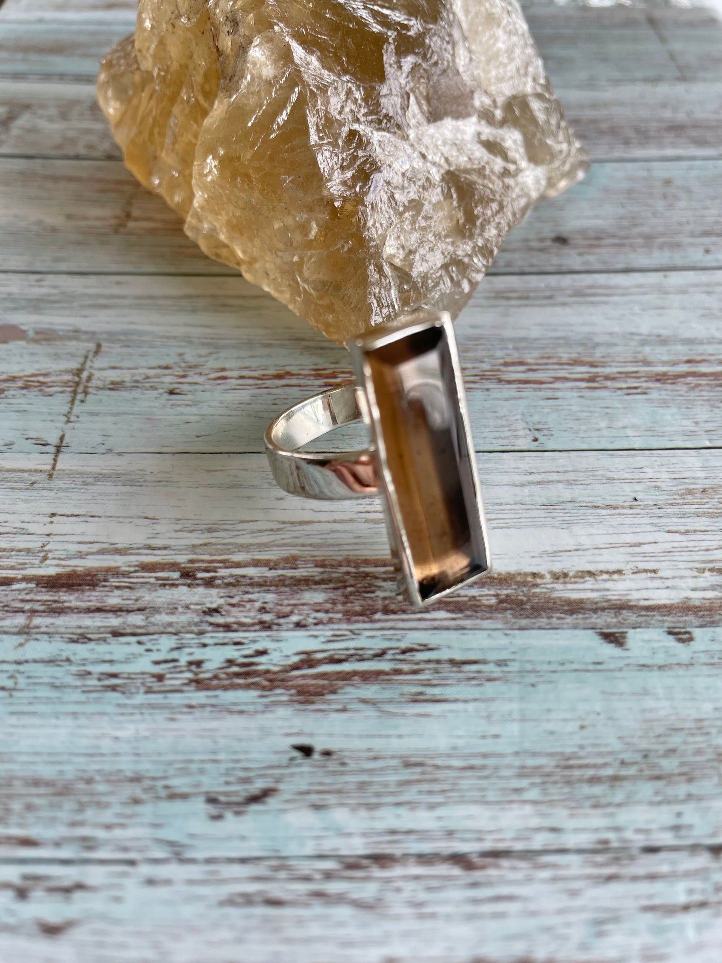 Sam ~ Smoky Quartz Silver Ring