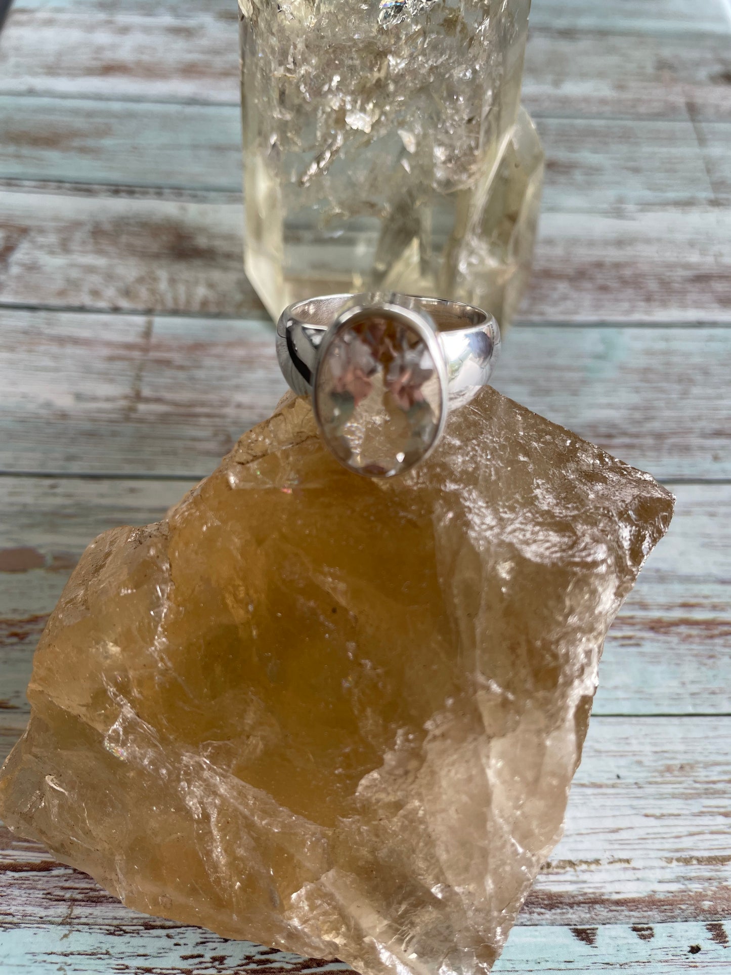 Sam ~ Clear Quartz Silver Ring