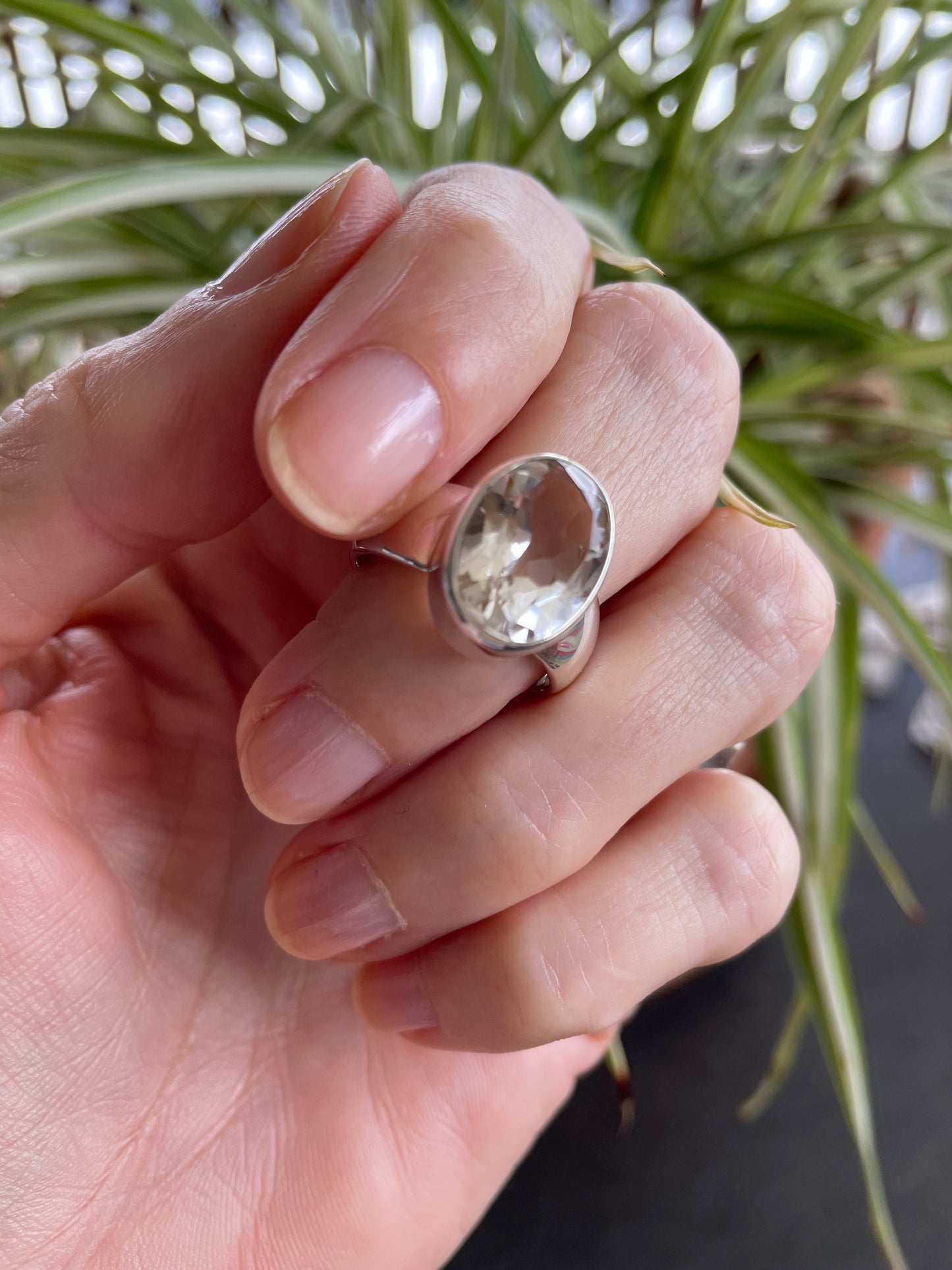 Sam ~ Clear Quartz Silver Ring