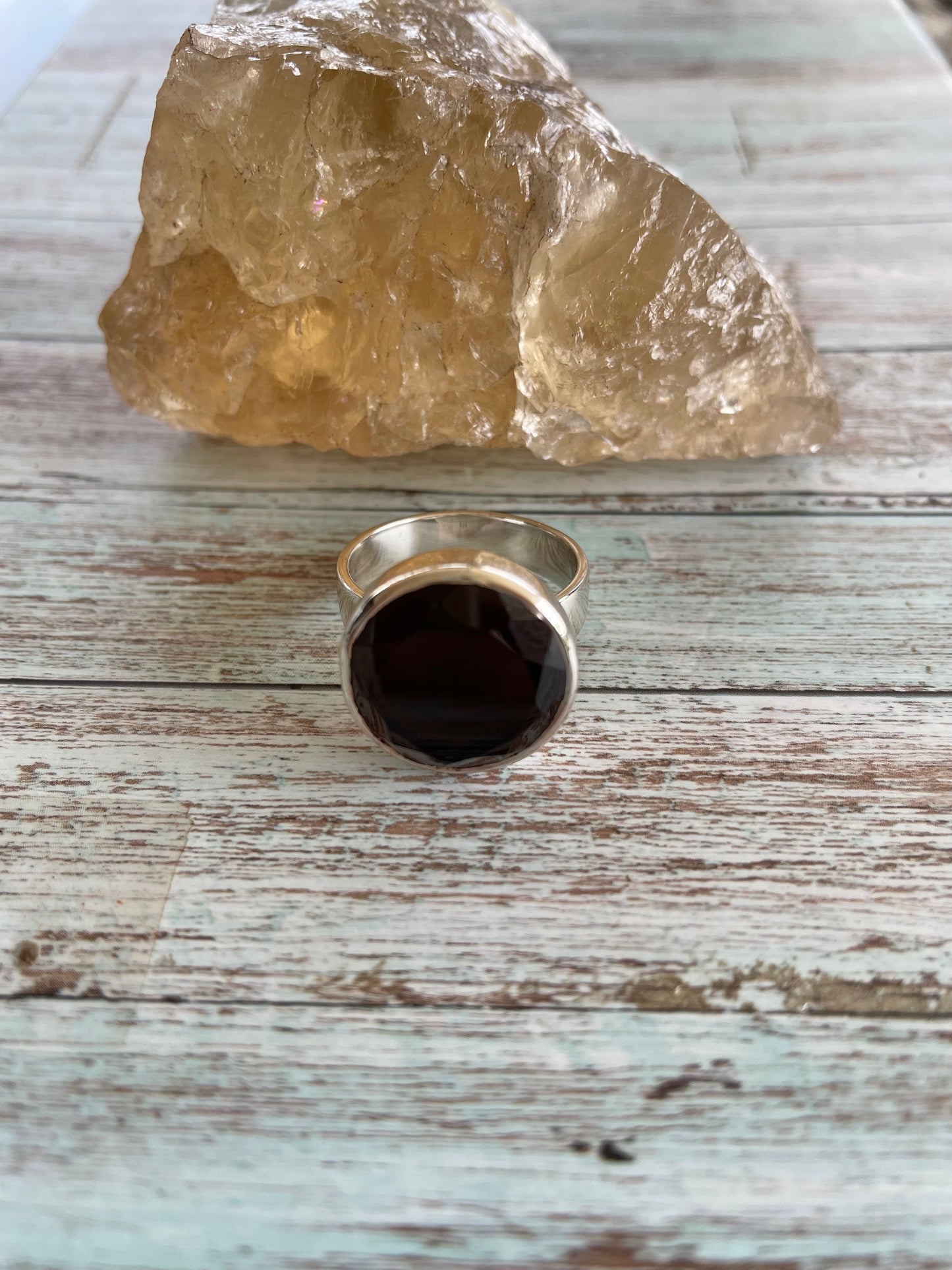 Sam ~ Smoky Quartz Silver Ring