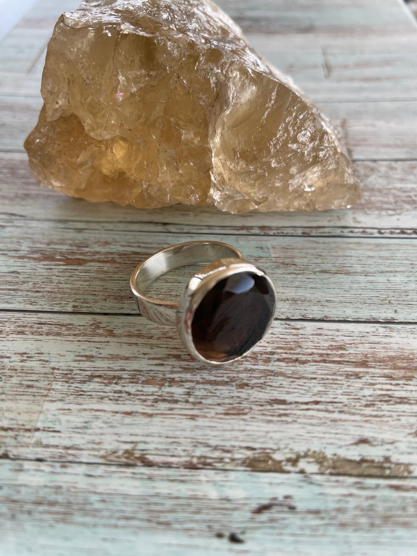 Sam ~ Smoky Quartz Silver Ring