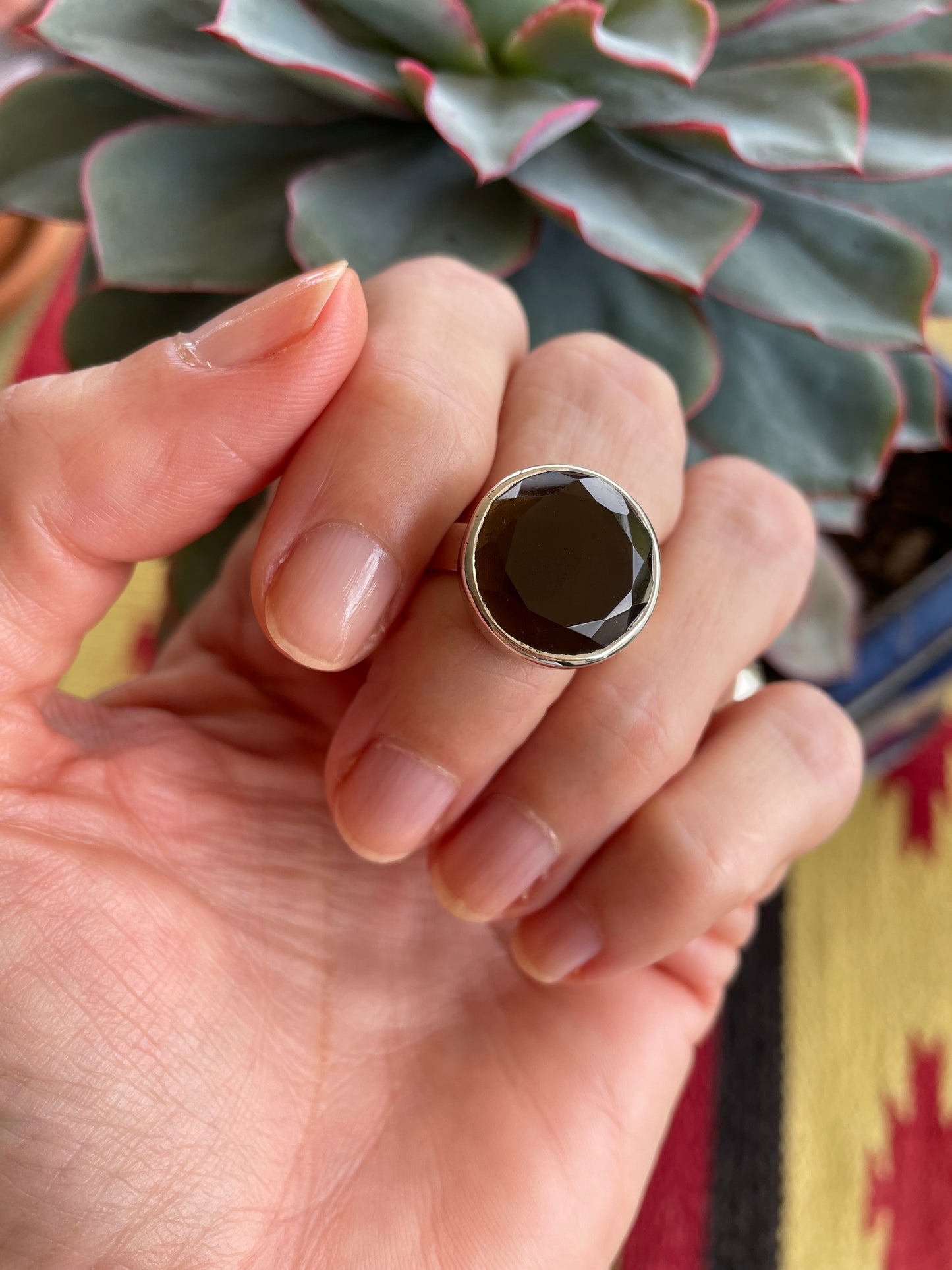 Sam ~ Smoky Quartz Silver Ring