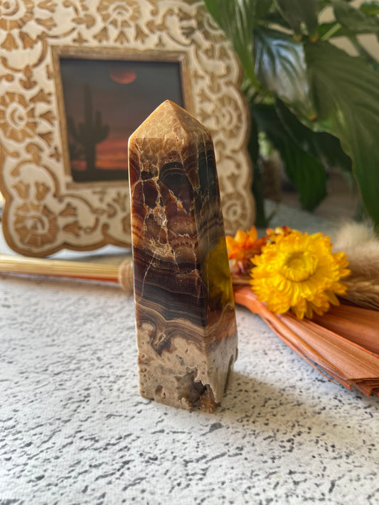 Chocolate Calcite Obelisk