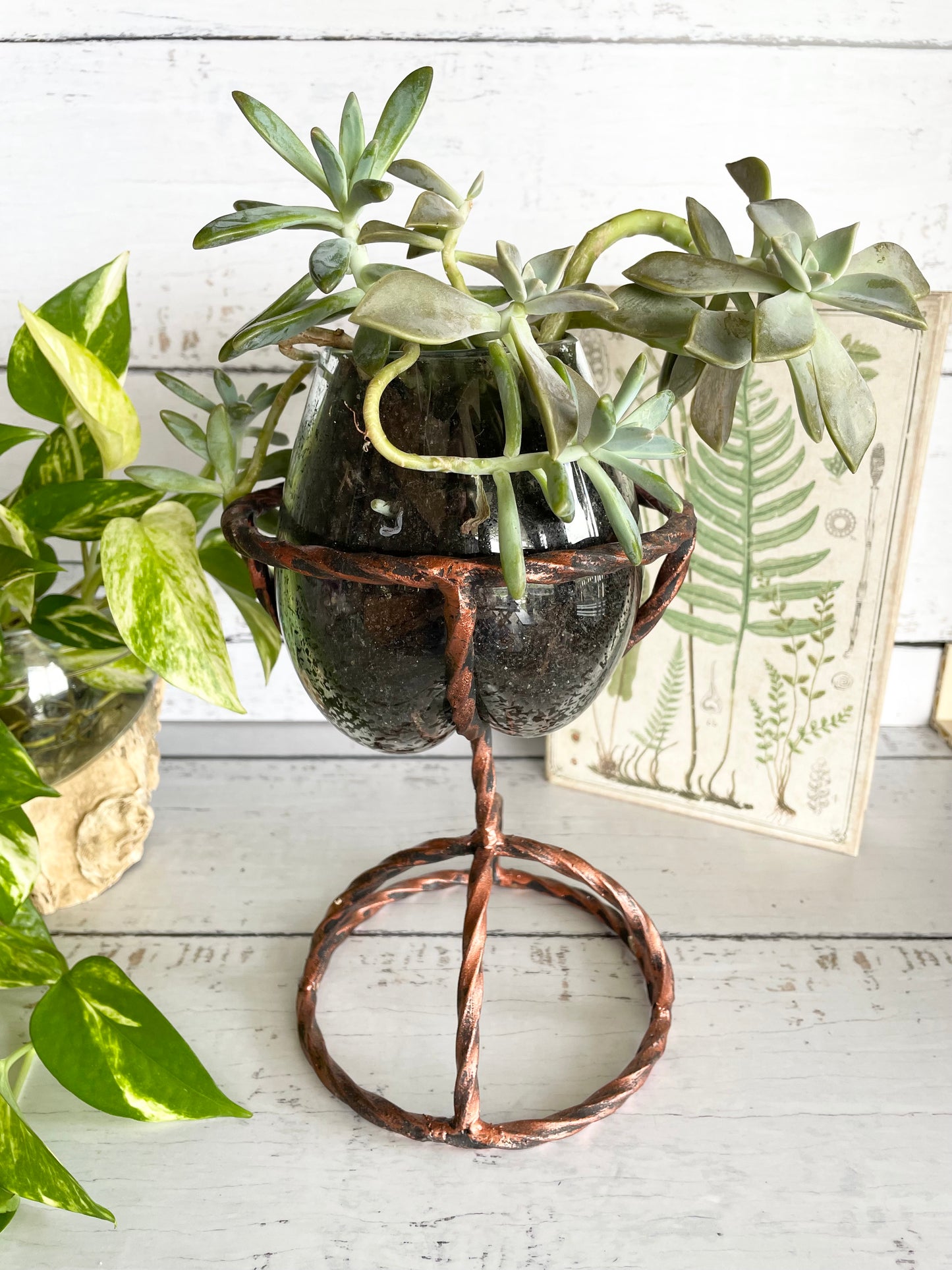 Slump Bowl on copper stand