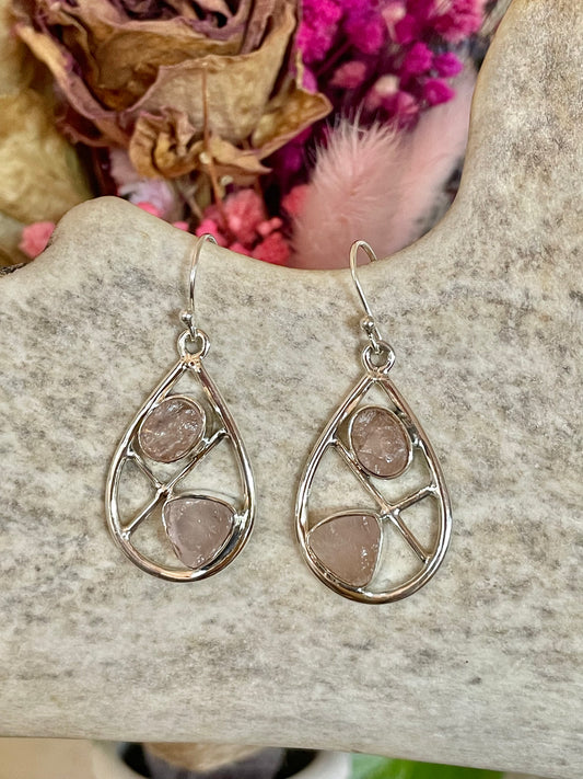 Rose Quartz Raw Silver ~ Soul Mate