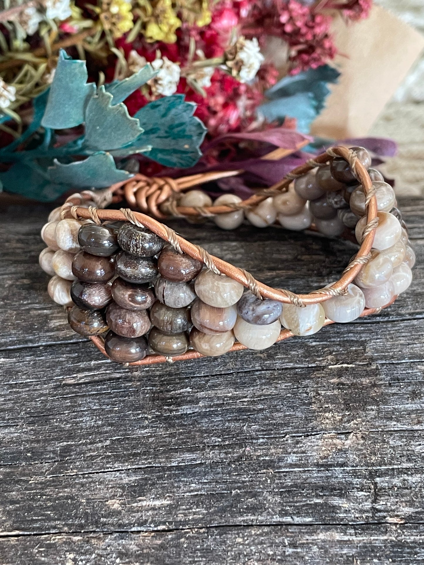 Cosmic Bead Bracelet ~ Natural Agate ~ Ancestors