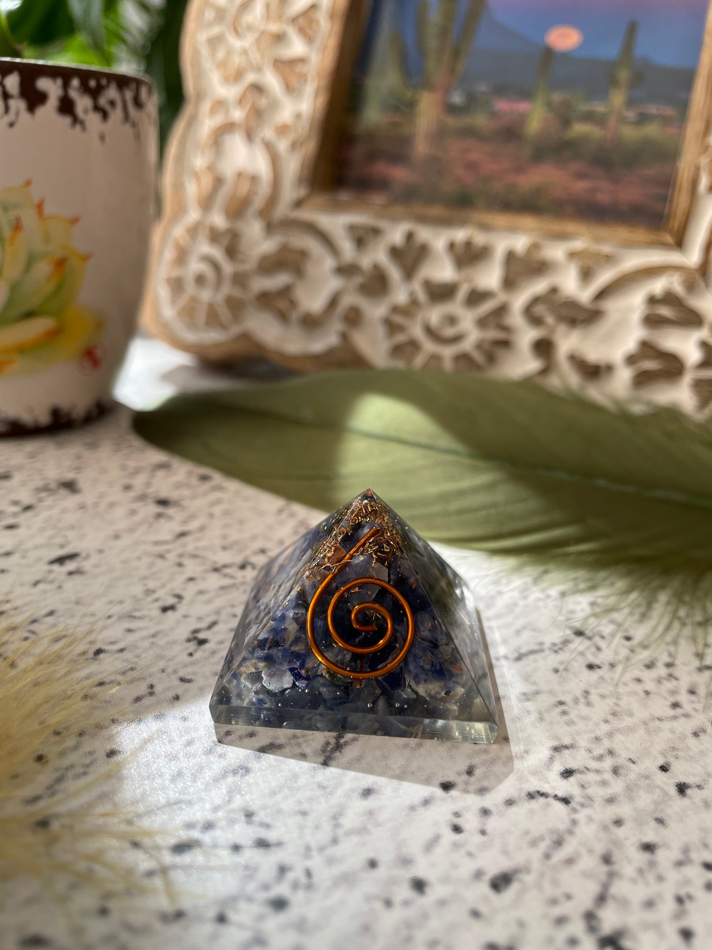 Pyramid Small ~ Sodalite Orgone