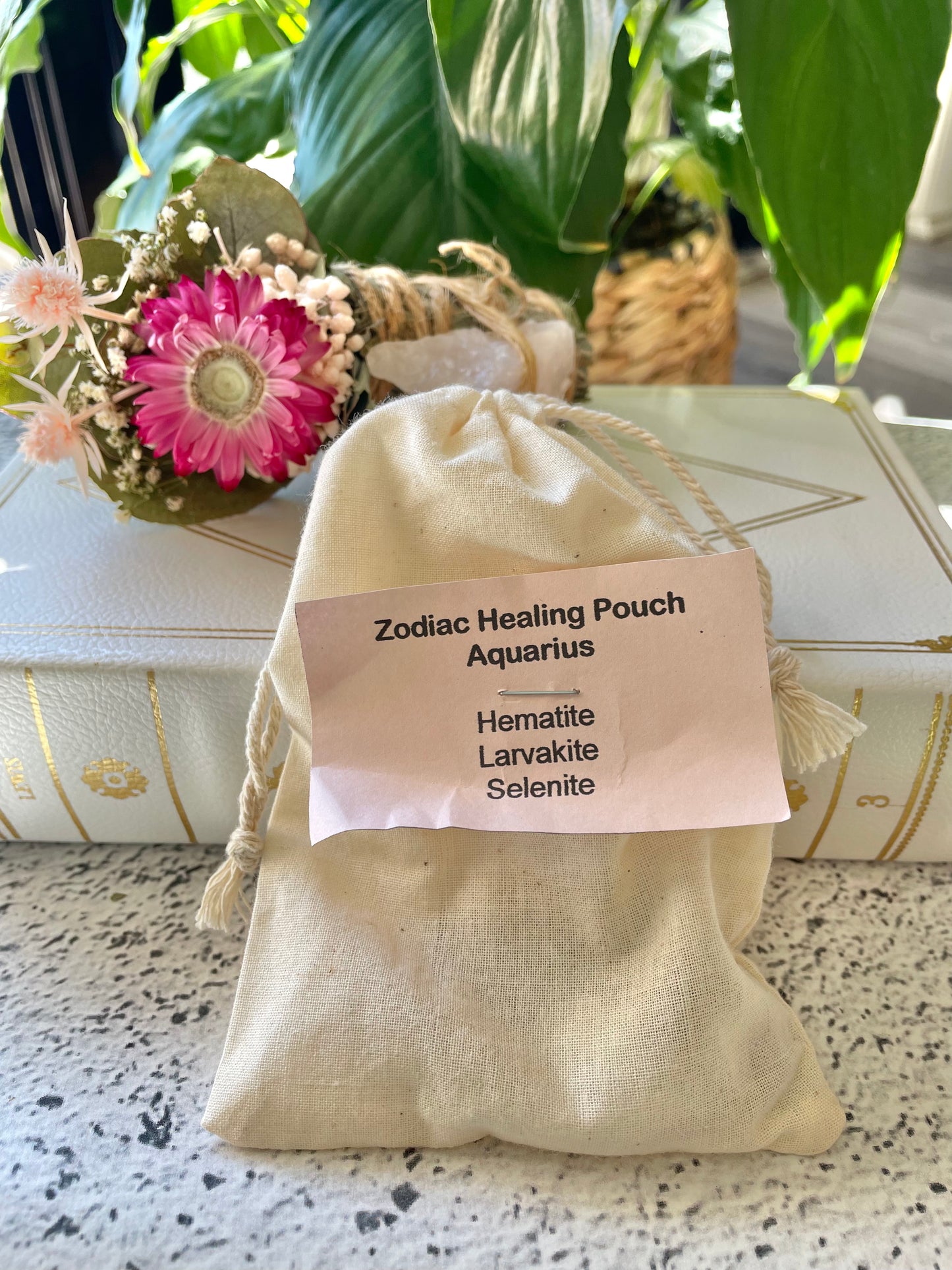 Zodiac Healing Pouch ~ Aquarius