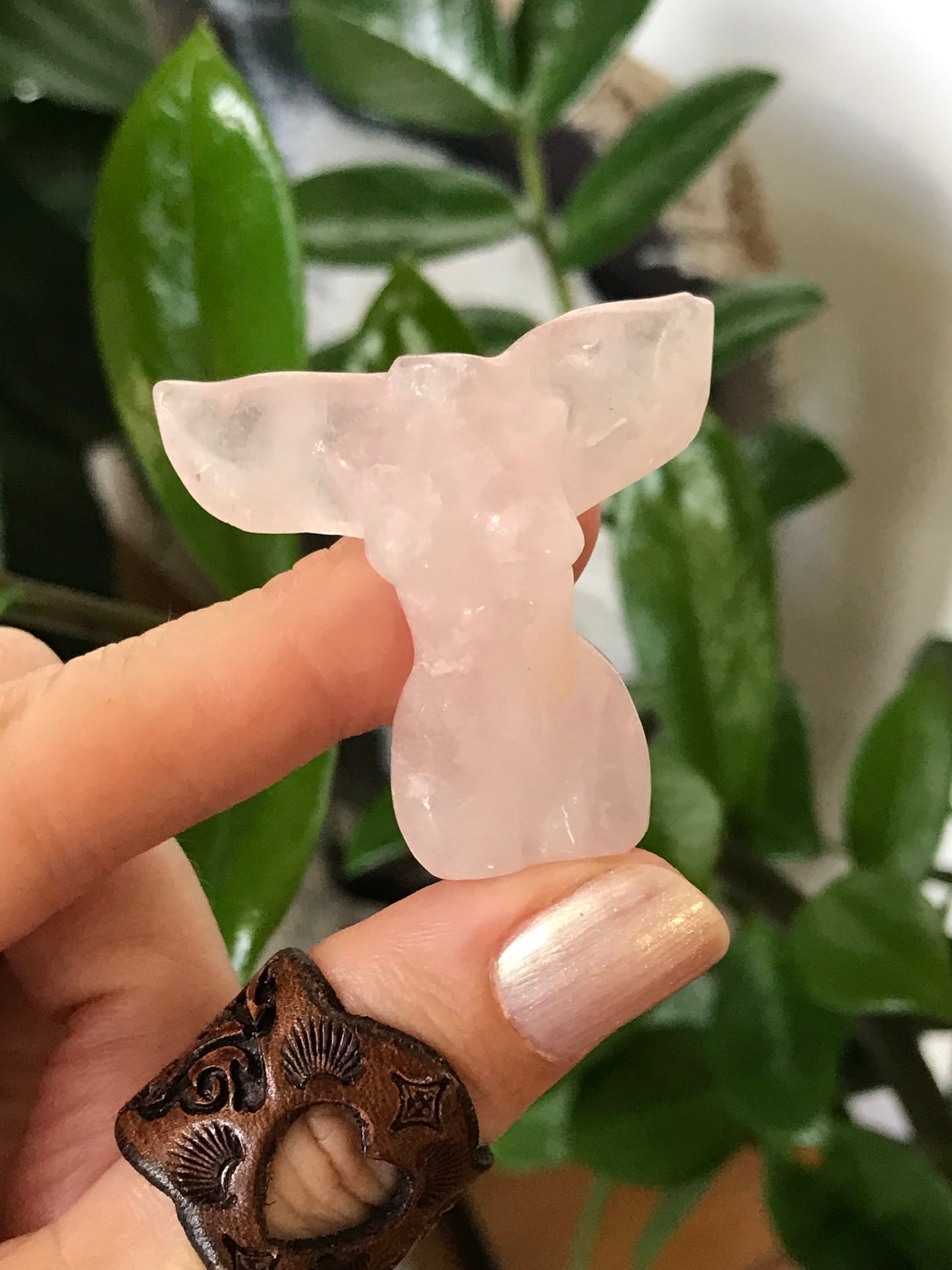 Intuitively Chosen Winged Goddess ~ Rose Quartz