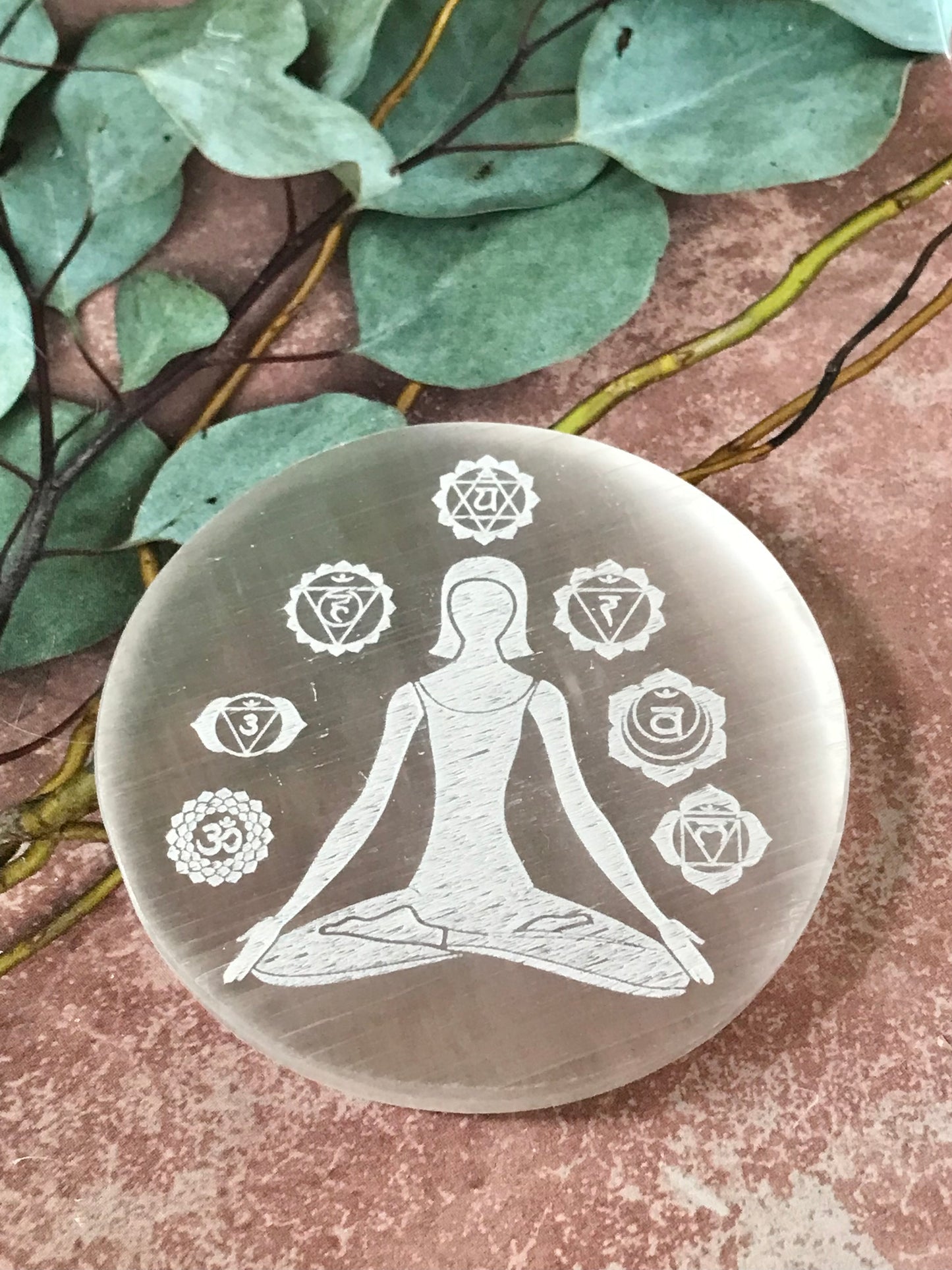 Selenite Charging Plate ~ Chakra Balance