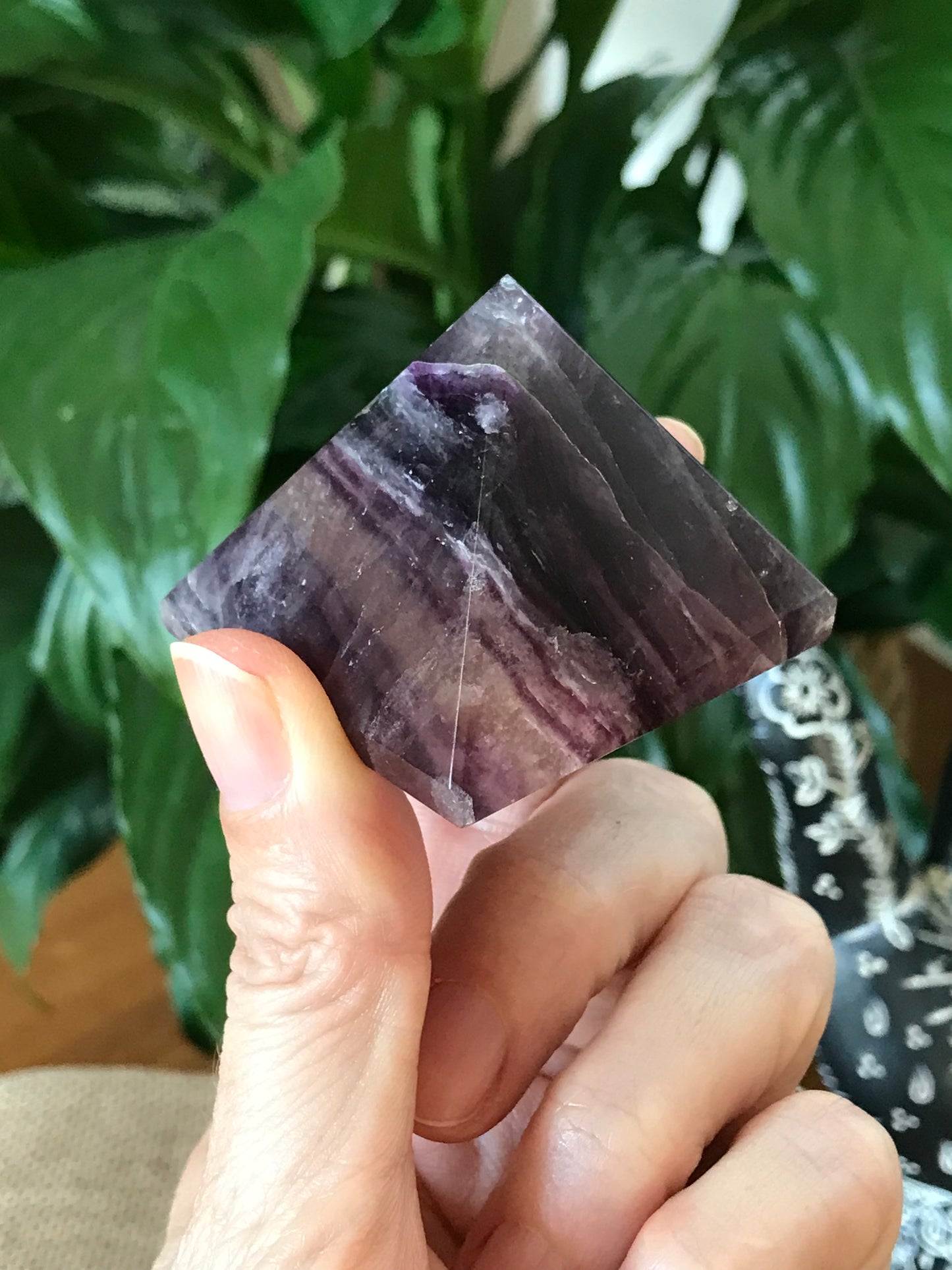 Rainbow Fluorite Pyramid