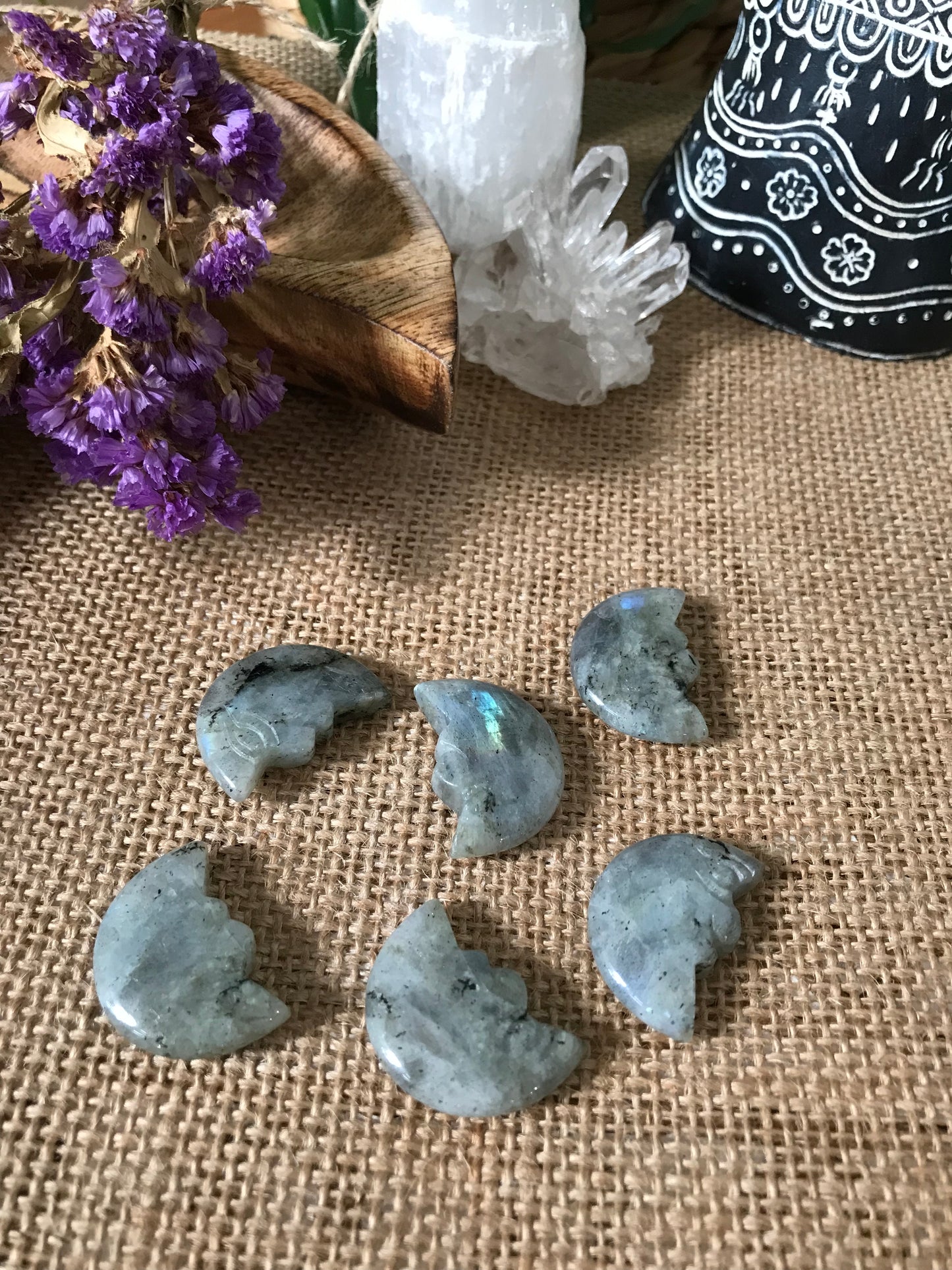 INTUITIVELY CHOSEN ~ Labradorite Crescent Moon