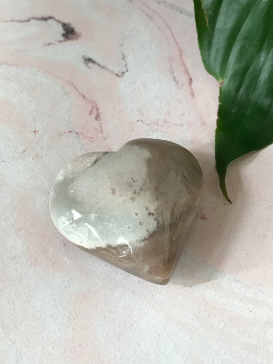 Flower Agate Heart