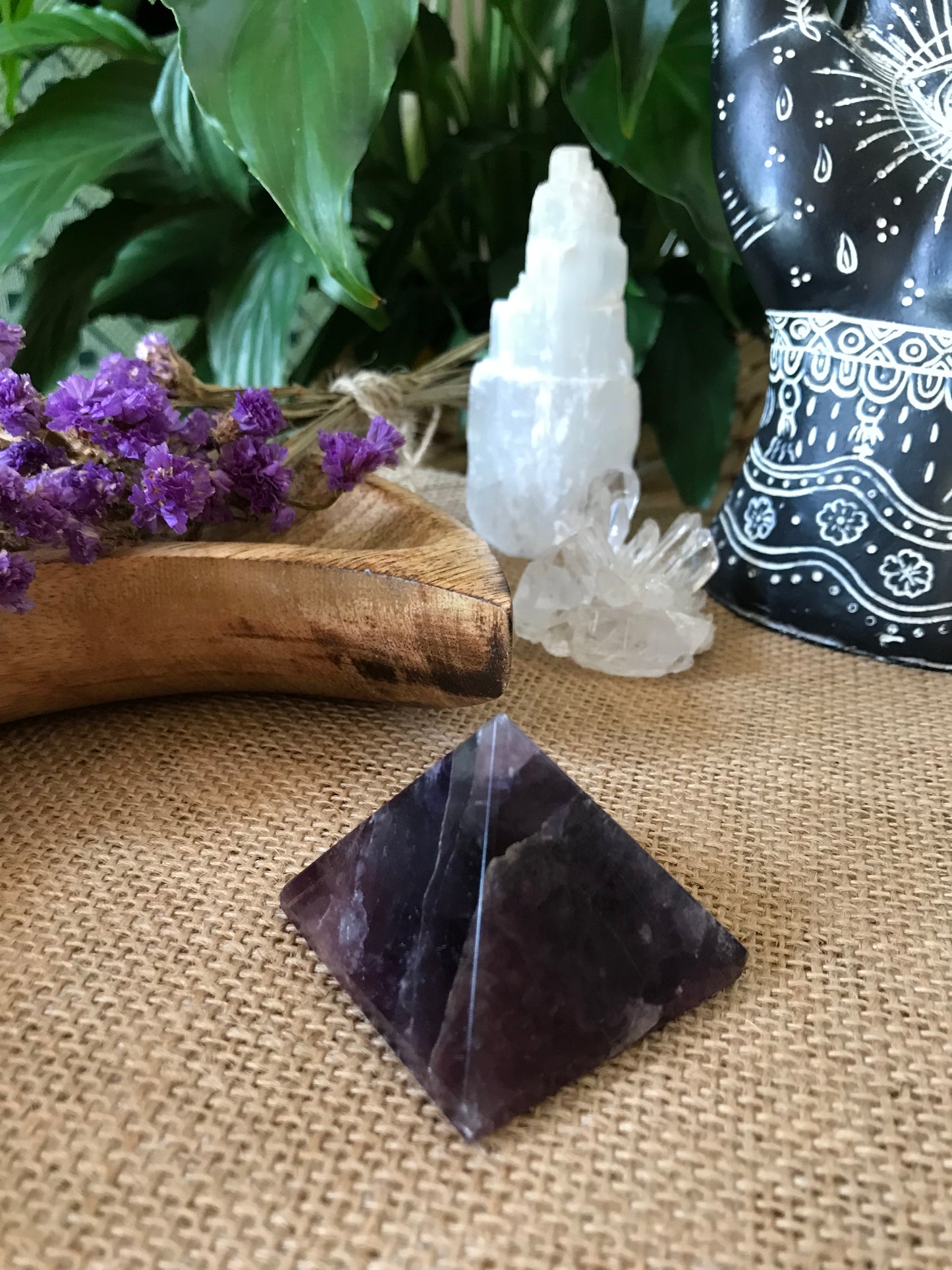 Rainbow Fluorite Pyramid