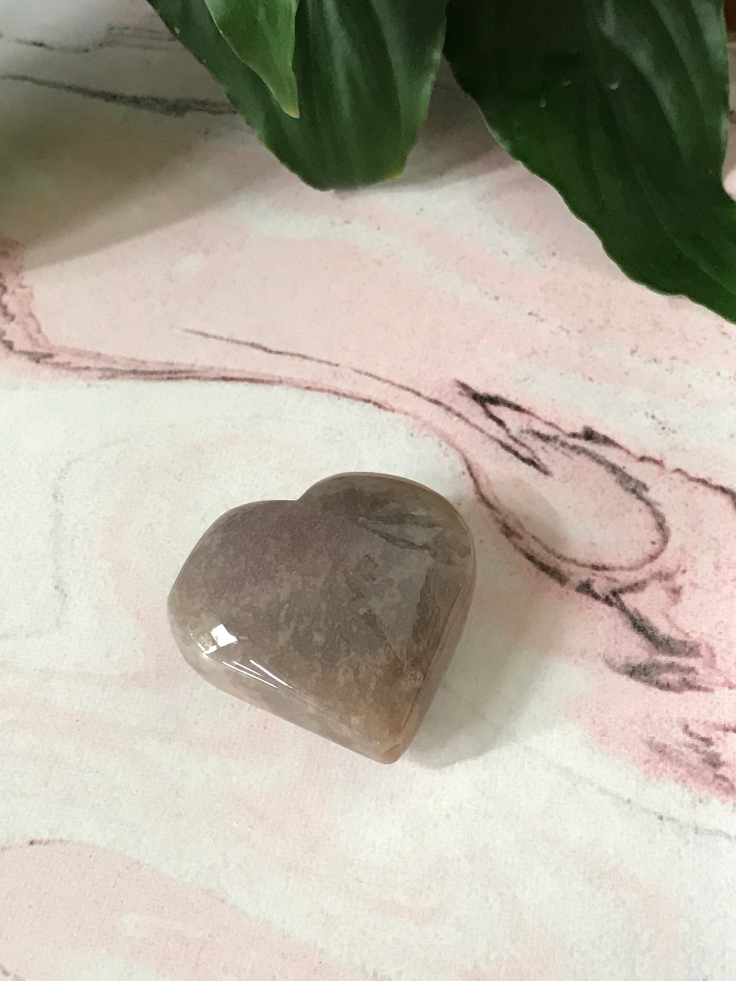 Flower Agate Heart