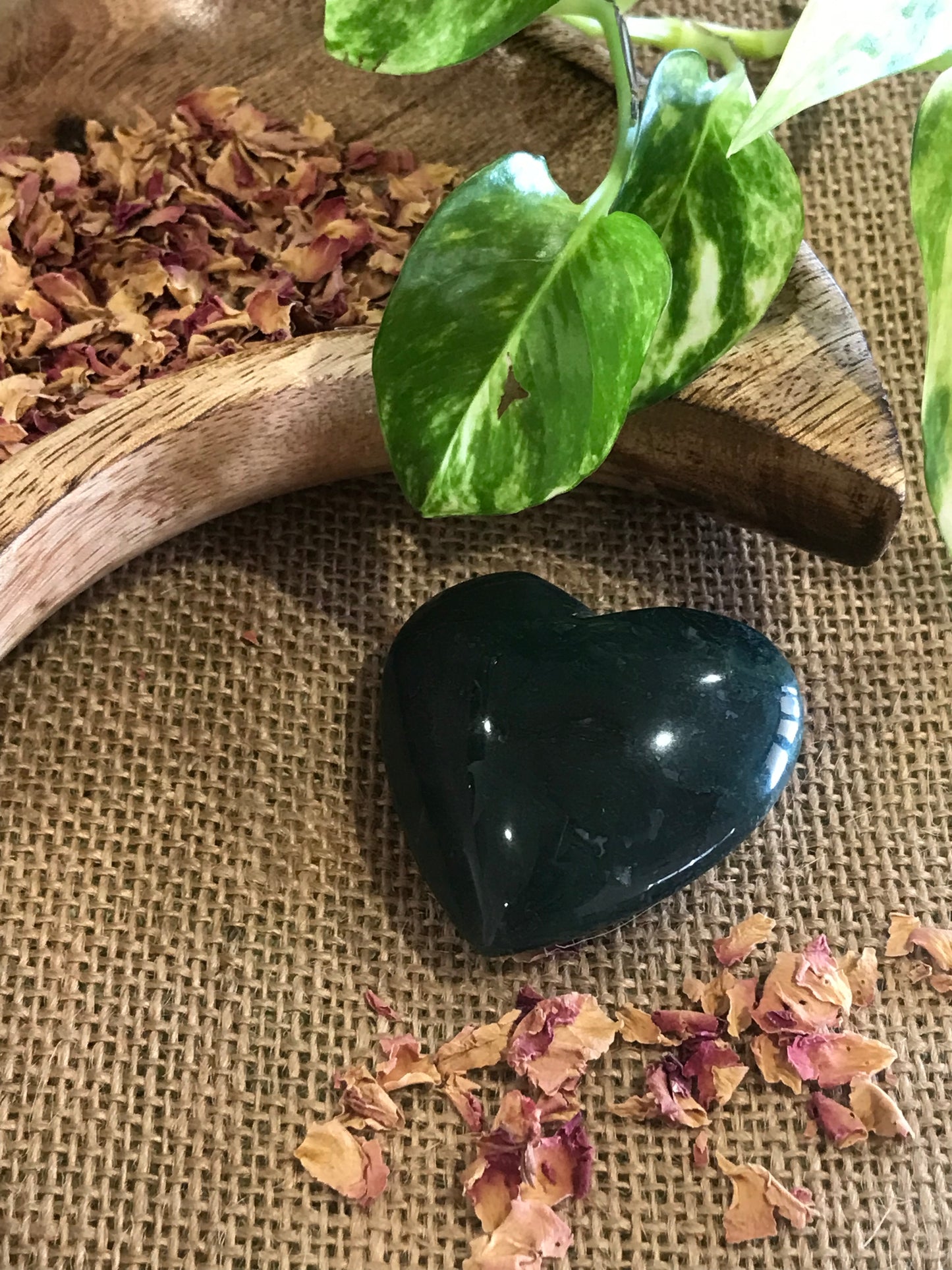 Moss Agate Heart