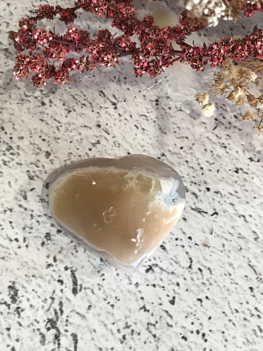 Flower Agate Heart