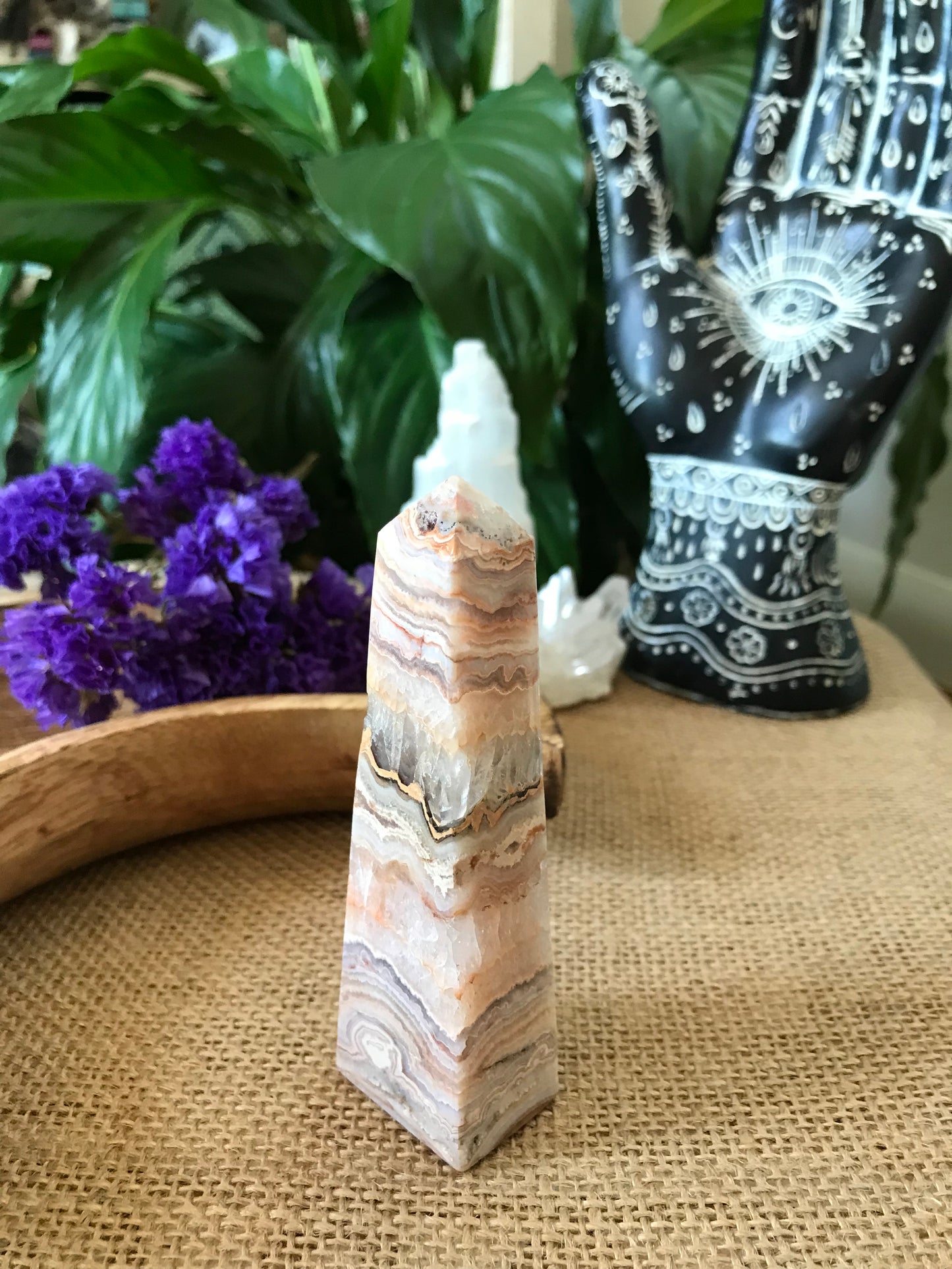 Crazy Lace Agate Obelisk