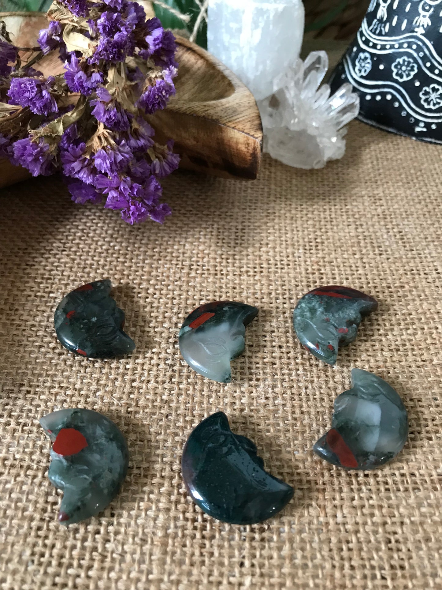 INTUITIVELY CHOSEN ~ Blood Stone Crescent Moon